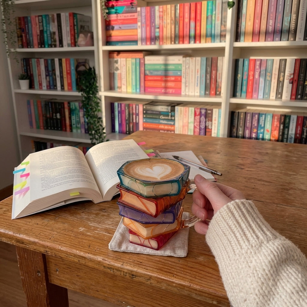 BookSip™ – The Stacked Books Mug