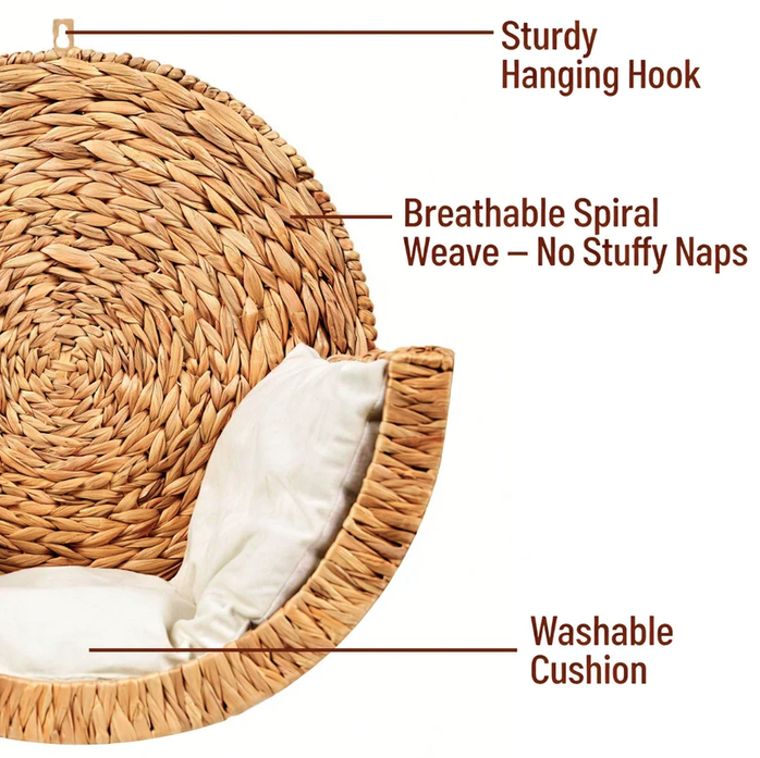 LoftedPaws™ - Handwoven Cat Bed